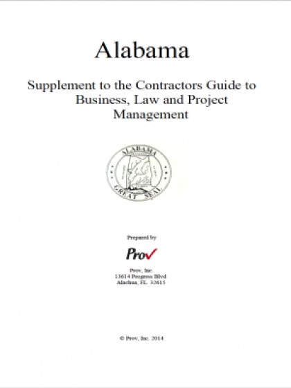 Alabama Electrical Contractors Supplement to the Contractors Guide